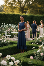 Iva dress - brown-skinned model