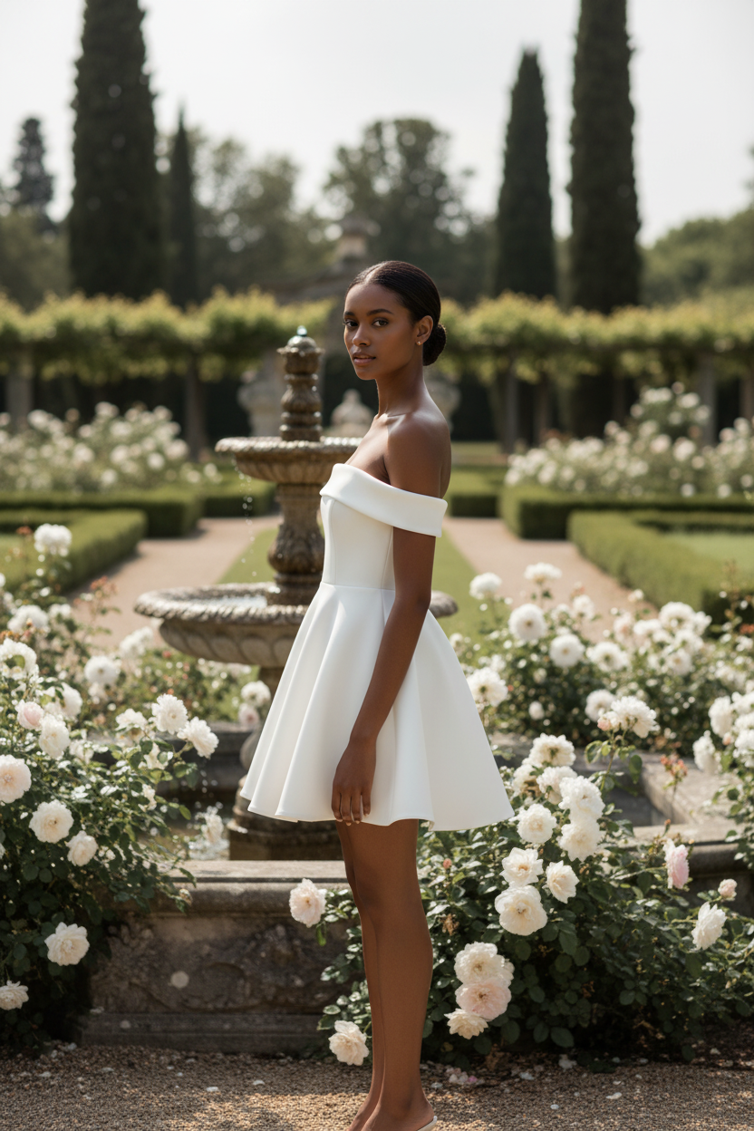 Ora dress - brown-skinned model side angle