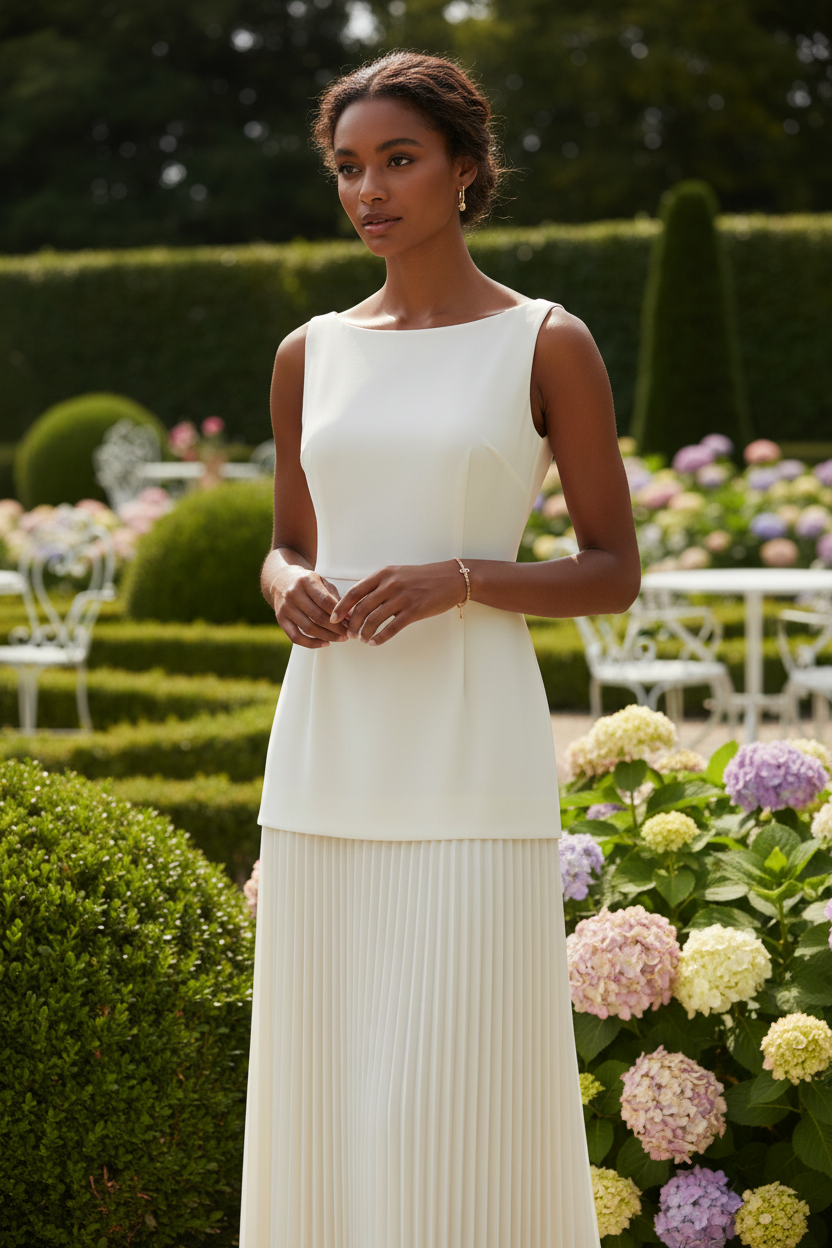 Soleira dress - brown-skinned model detail